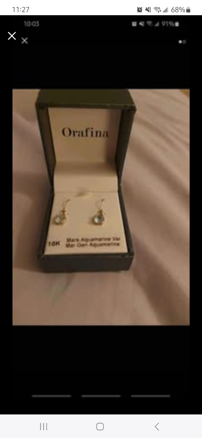 Orafina 10K Yellow Gold Topaz Drop Earrings