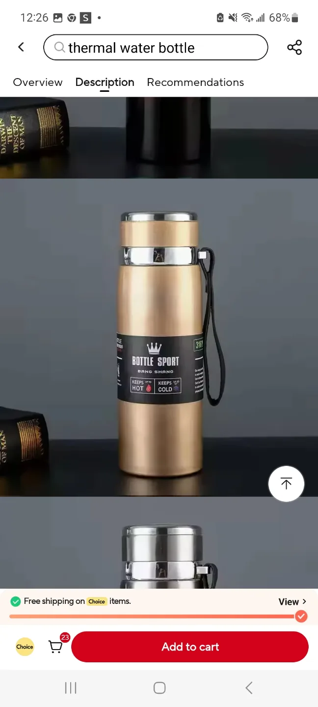 Gold Thermal Water Bottle - 1000ml image indicator(3)