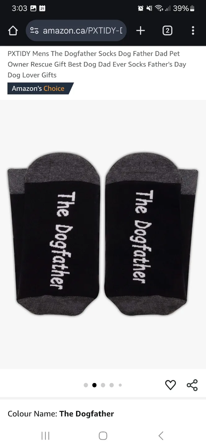 🆕️The Dogfather socks for men, size 4-15 image indicator(6)