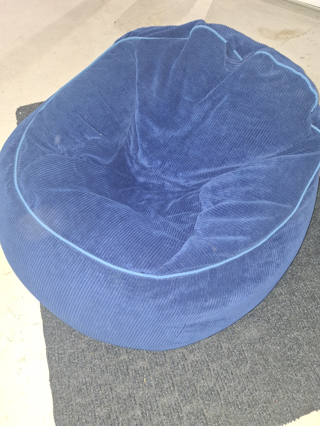 Blue Corduroy Beanbag Chair - photo 2