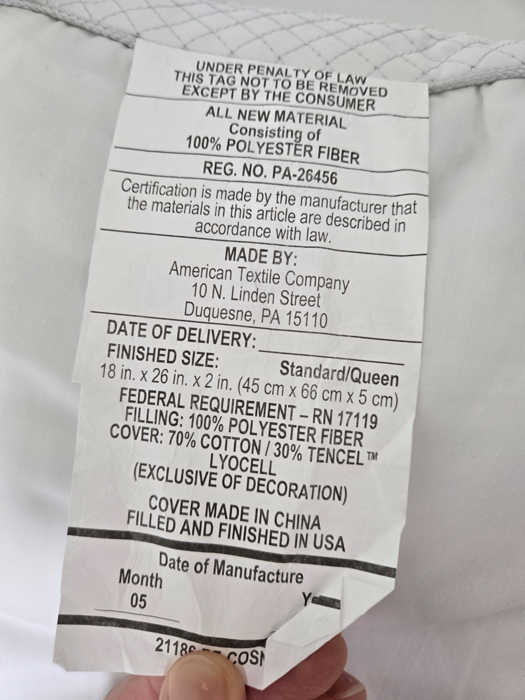 Two Pack of White Standard Pillows - photo 5