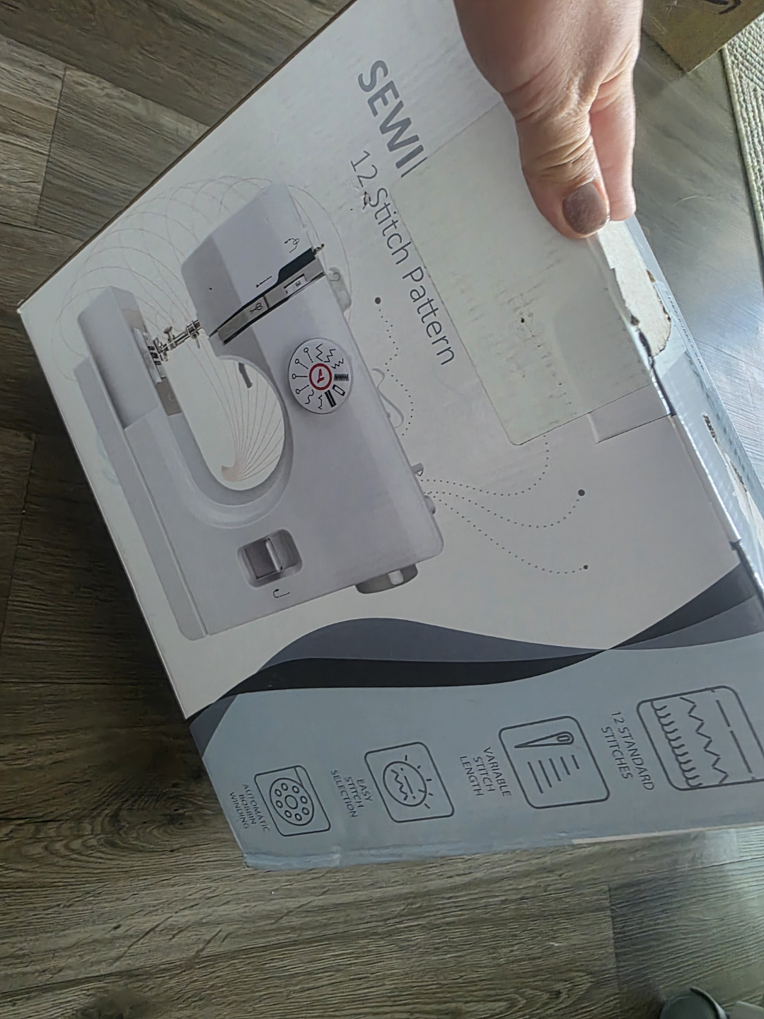SEWII 12 Stitch Pattern Mini Sewing Machine with Accessories - photo 5