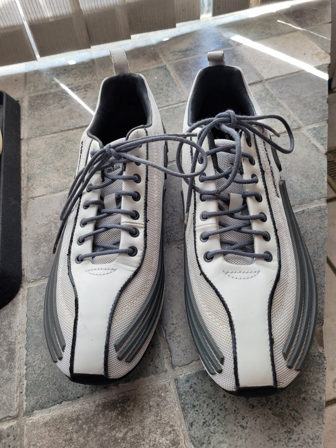 Emporio Armani Men's White and Grey Sneakers - photo 2