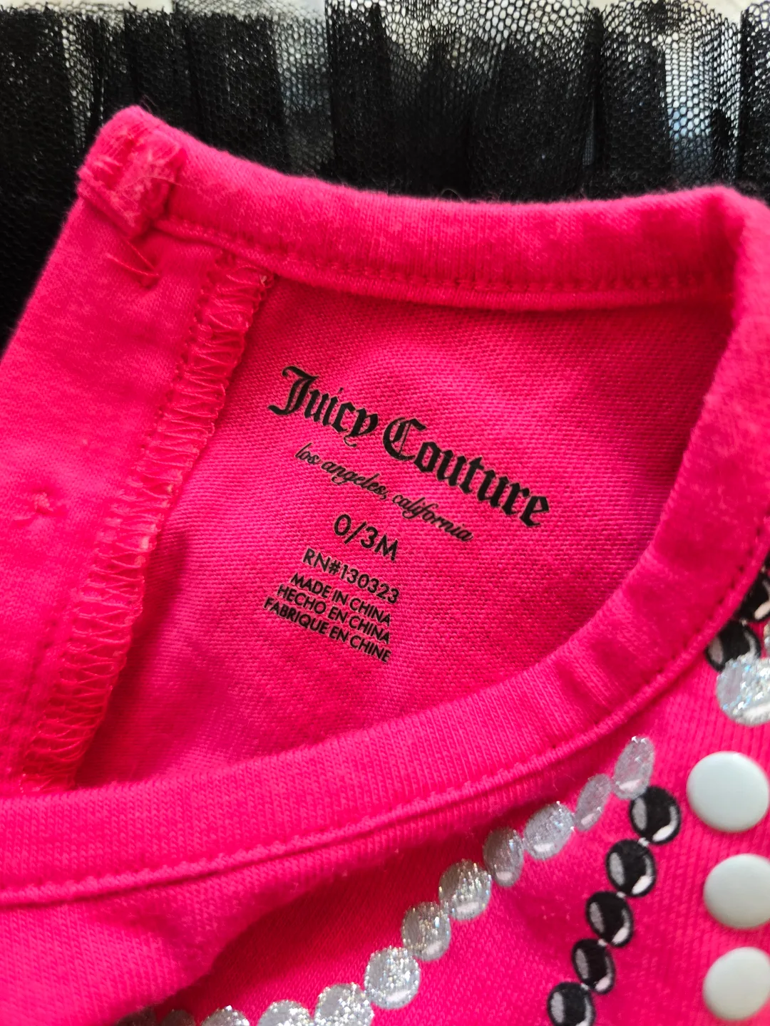 Juicy Couture Baby Girl's Pink & Black Tutu Dress - 3M image indicator(3)