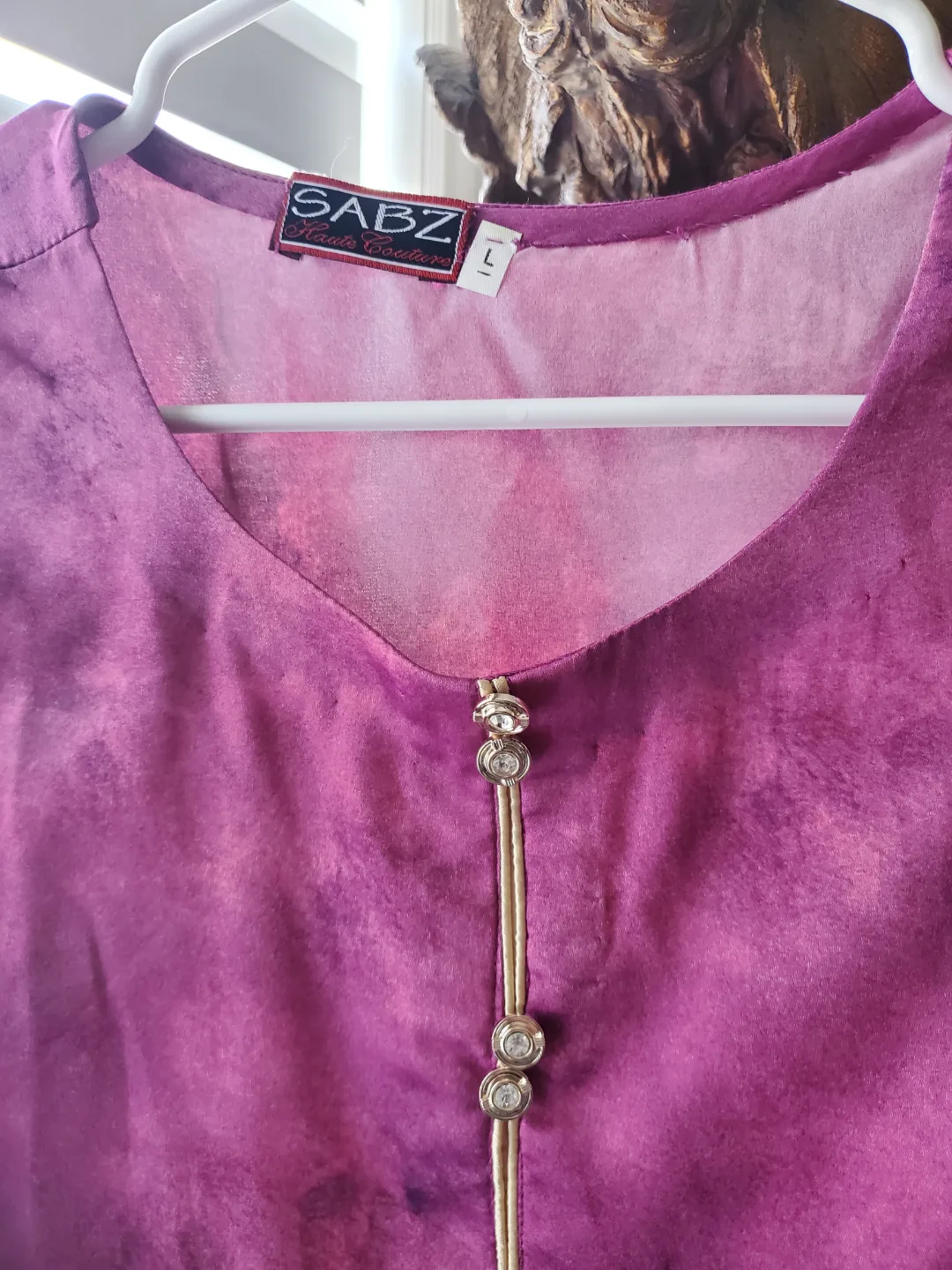 Women's Purple Floral Kurti/Shalwar Kameez image indicator(3)