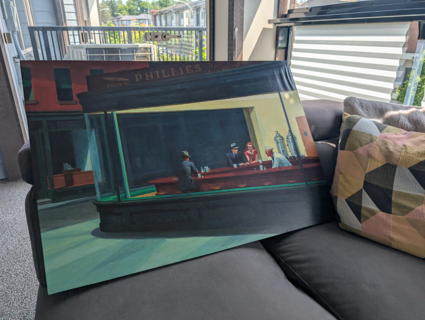 Nighthawks Painting Print on Canvas(brand new)