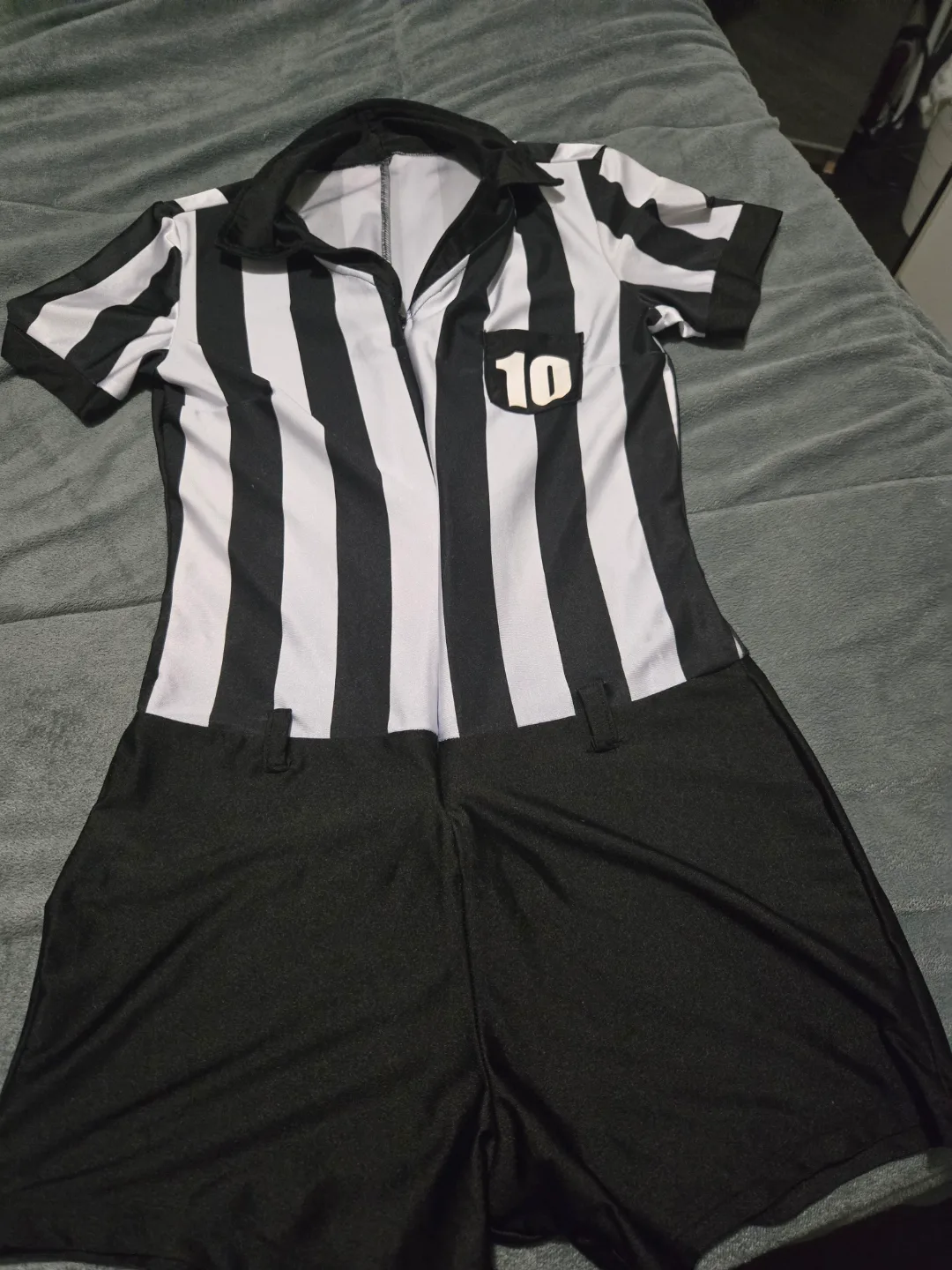 Referee Costume - Striped Jersey & Shorts thumbnail