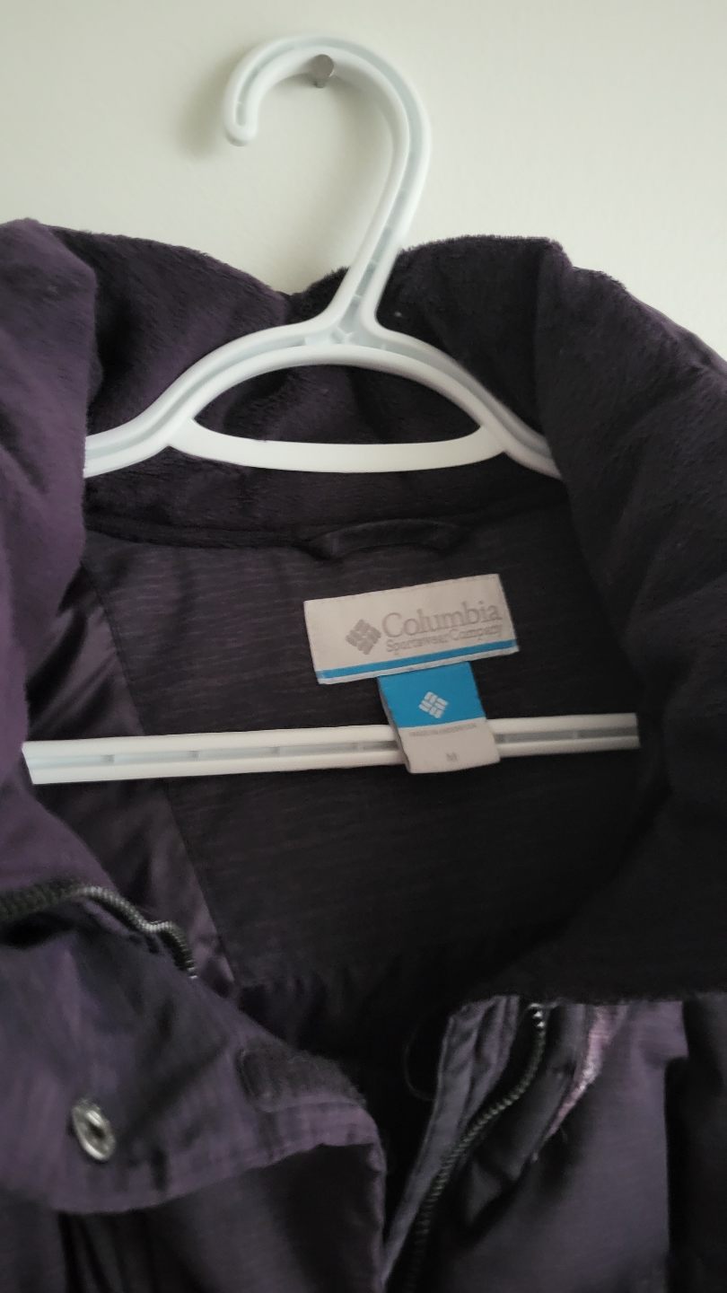 Columbia Women's Dark Purple Long Puffer Jacket