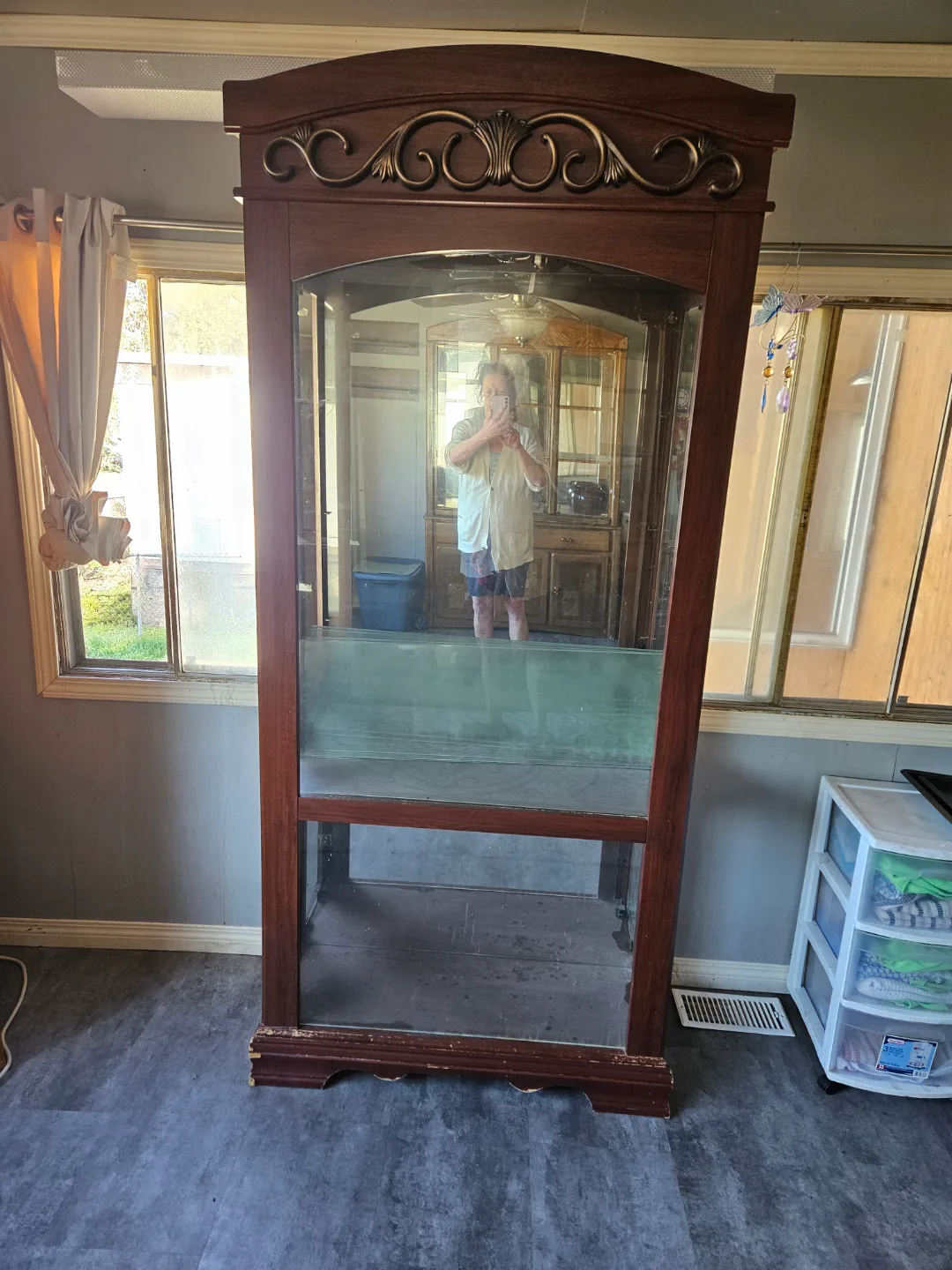 Large Wooden Curio Cabinet thumbnail