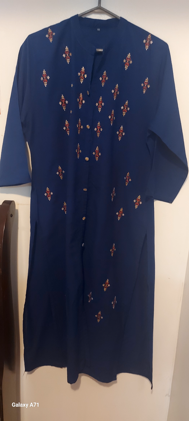 Embroidered Blue Kurta