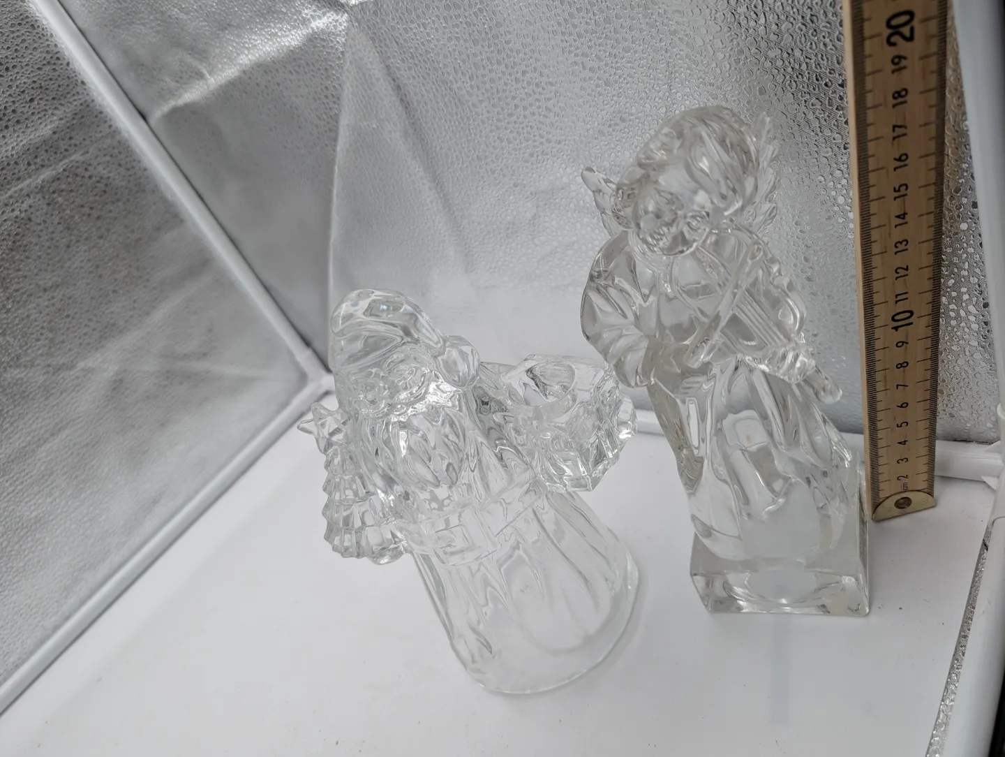Vintage Glass Santa and Angel Figurines image indicator(4)