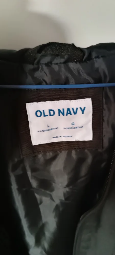 Old Navy Men's Black Hooded Fall Jacket - Size Large image indicator(2)