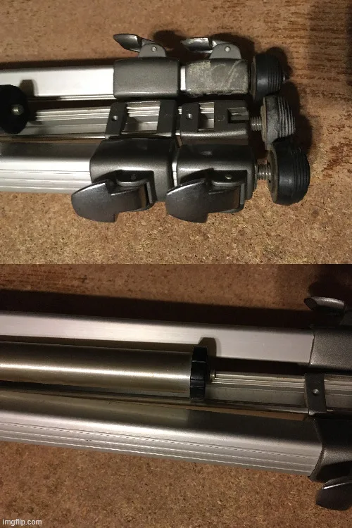 Vintage Camera Tripod with Pan Head silver 28-08-40 A Japan image indicator(7)