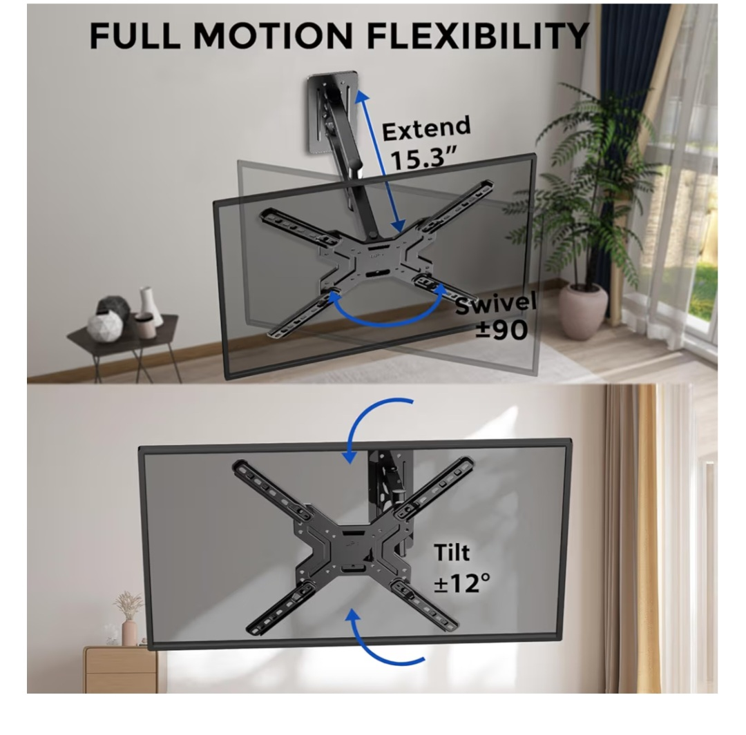 SHUMEC Full Motion TV Wall Mount for 26-60 inch TVs - photo 3