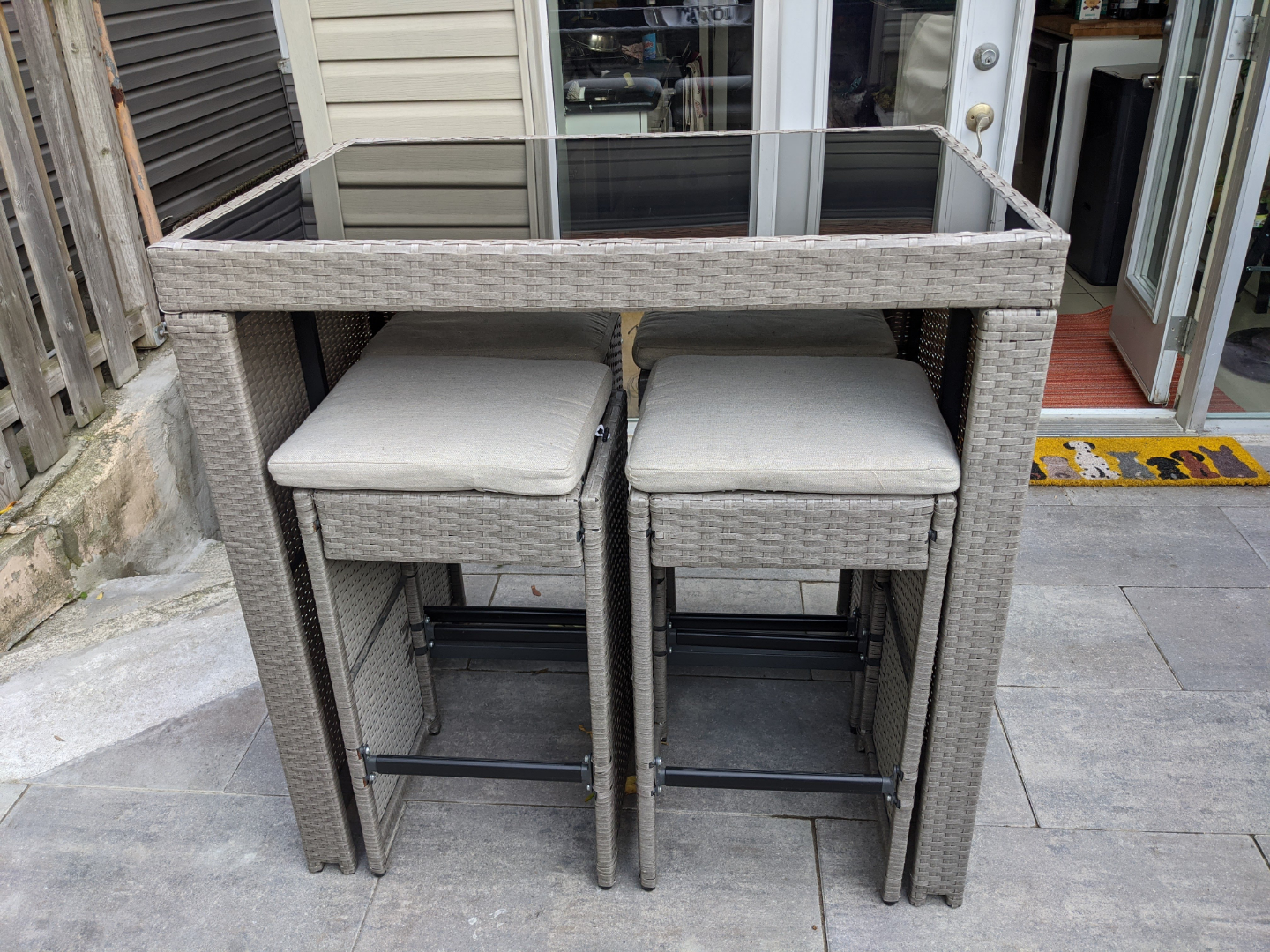 5 Pcs Outdoor Patio Bar Set Very Good Condition! - photo 4