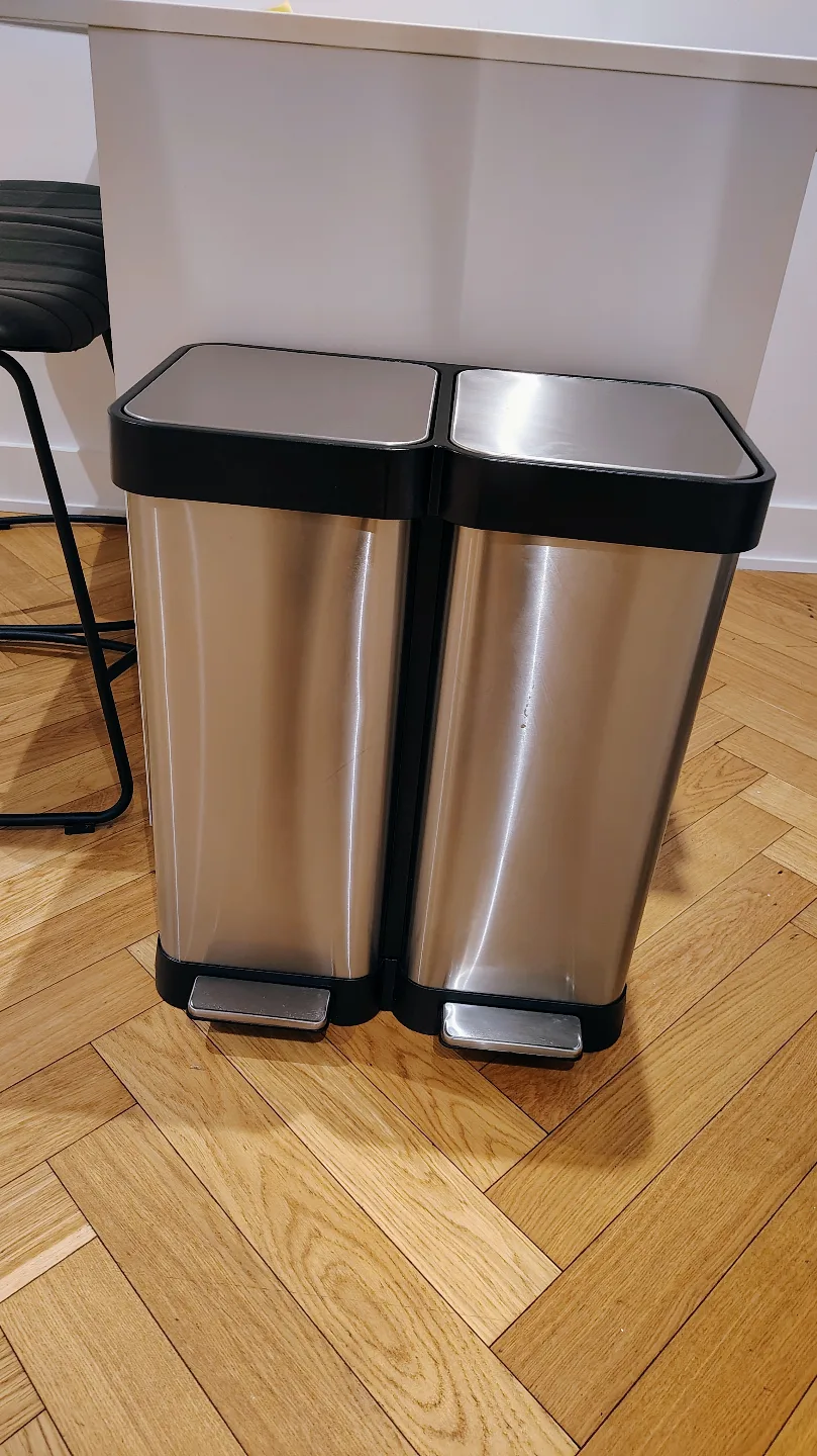 Double Stainless Steel Trash Can thumbnail