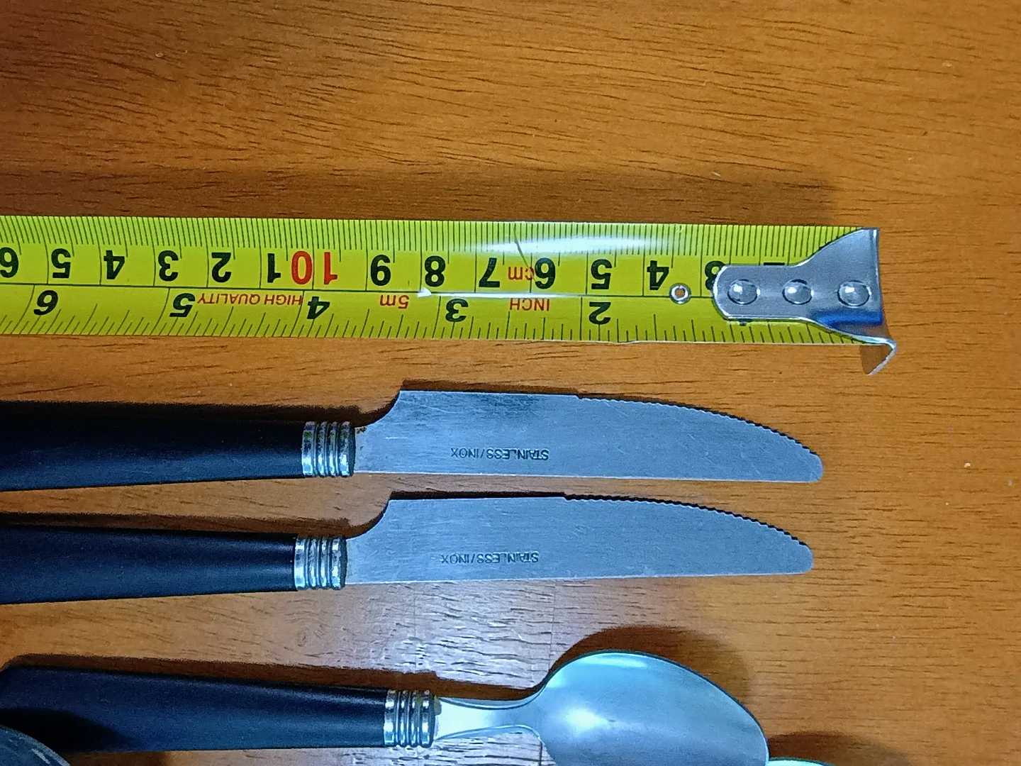 🏒👍 Vintage Stainless Steel Cutlery Set with Black Handles image indicator(2)