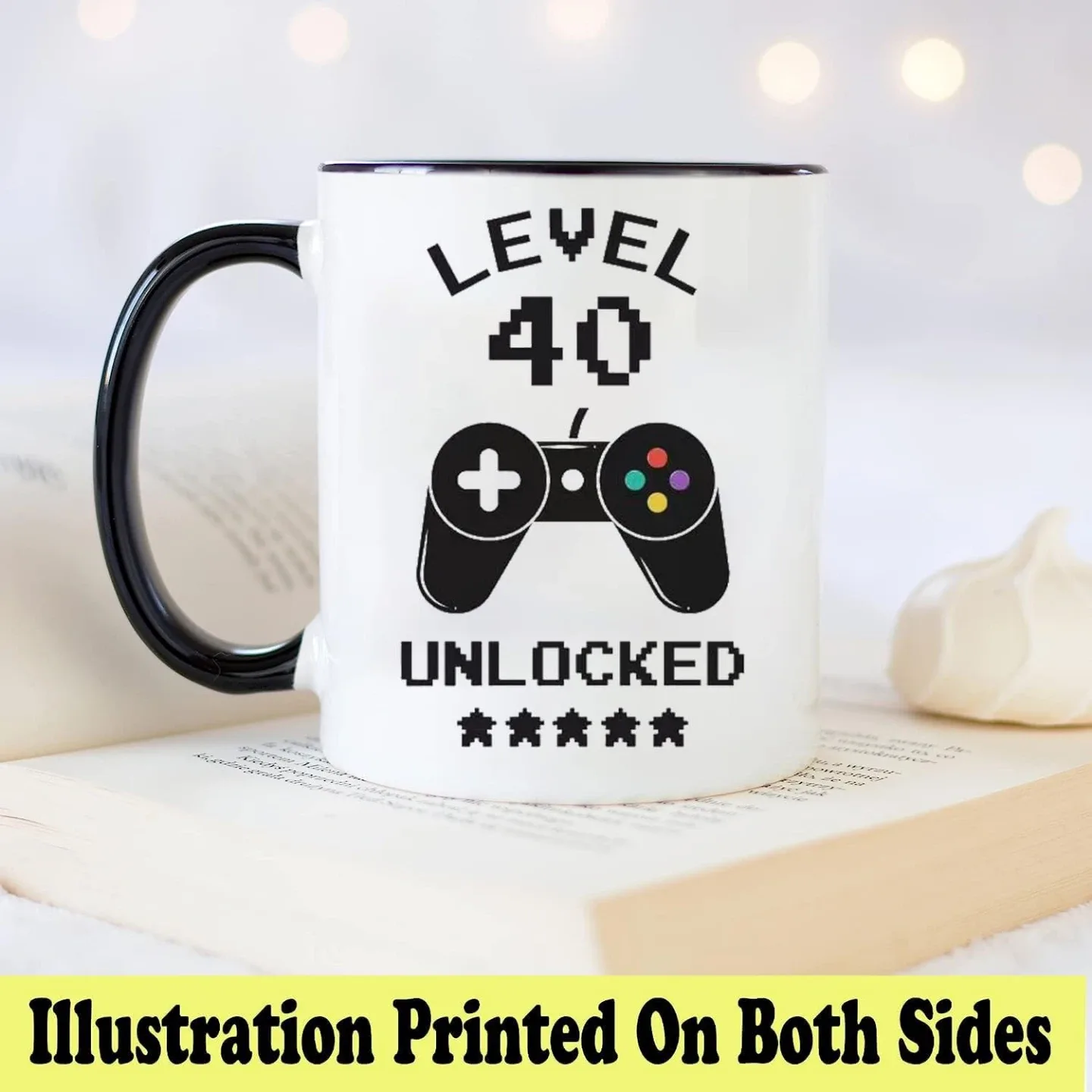 Level 40 Unlocked 40th Birthday Coffee Mug image indicator(2)