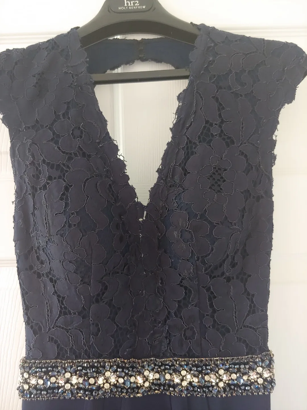 Beautiful Jovani Navy Blue Lace Evening/Prom gown image indicator(3)