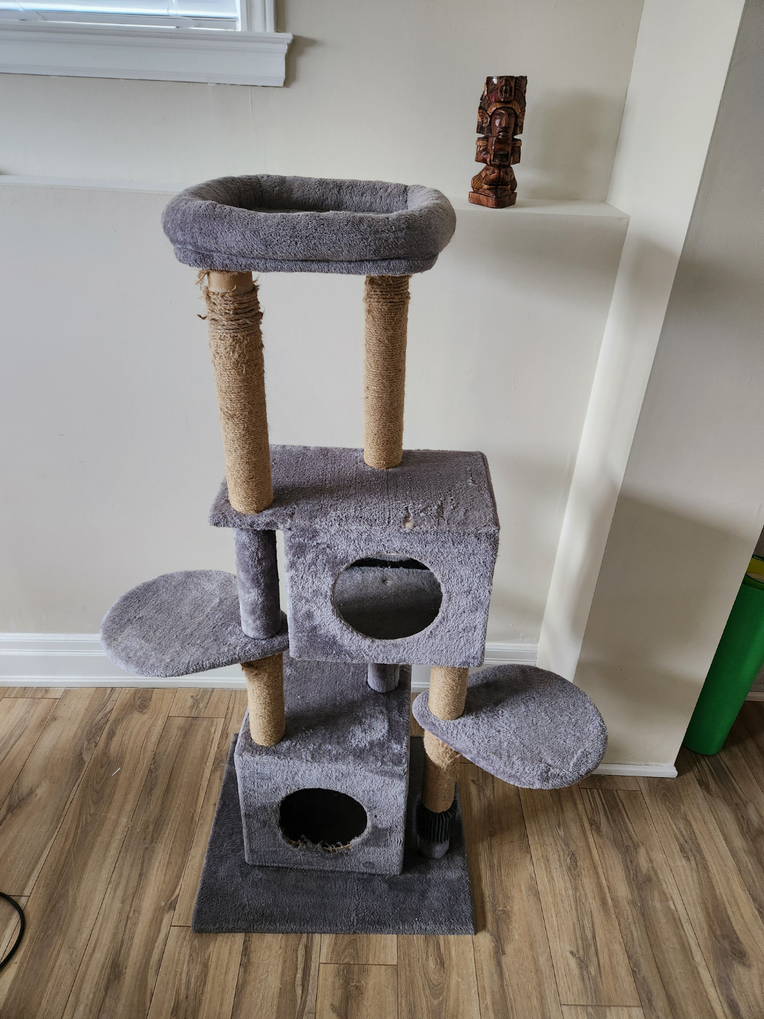 Grey Cat Tree, Multi-Level Condo