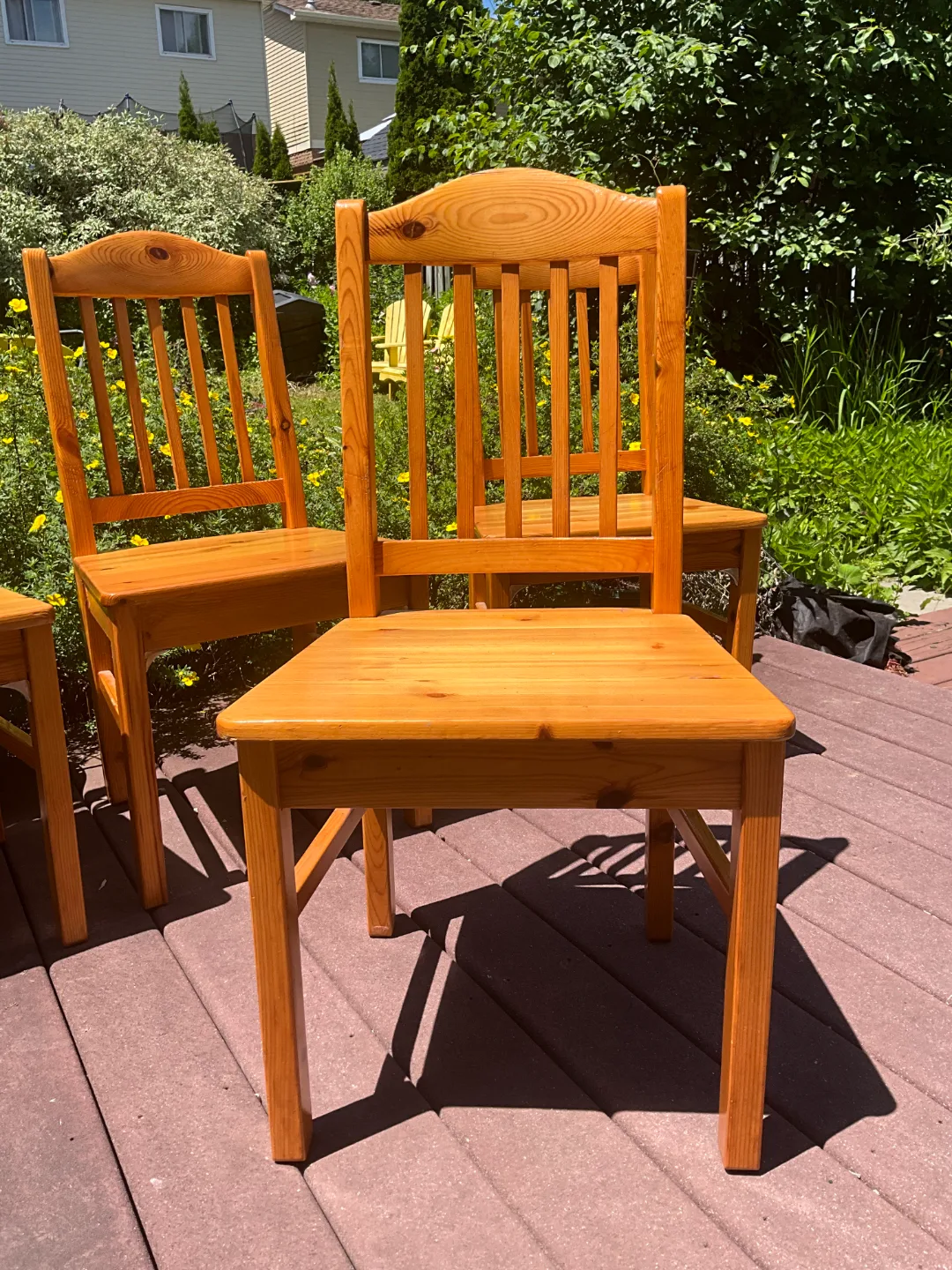 Rustic Farmhouse Style Table and Four Chairs Set image indicator(2)
