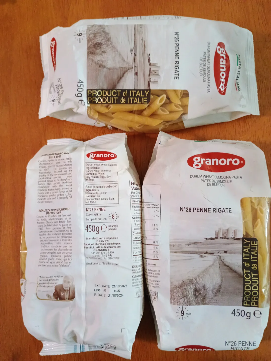🇨🇦#Freecycle Granoro N°26 Penne Pasta - 3 x 450g unopened Bags image indicator(2)