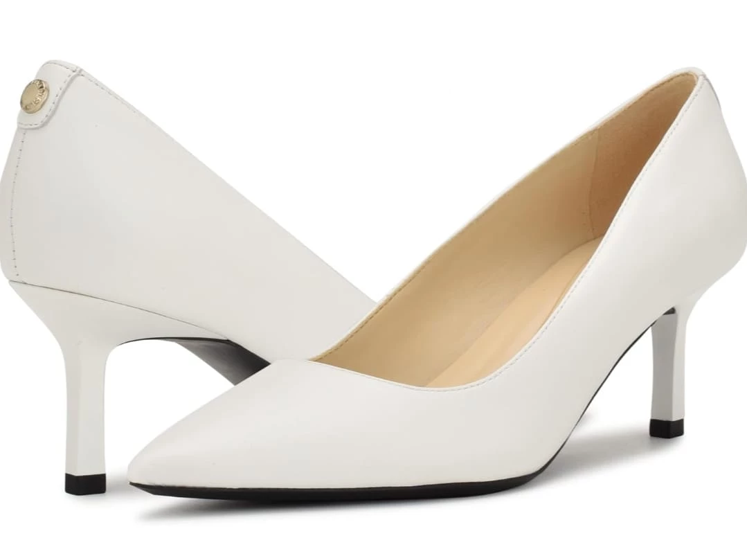 Nine West Women's White Leather Heels - Size  7.5
