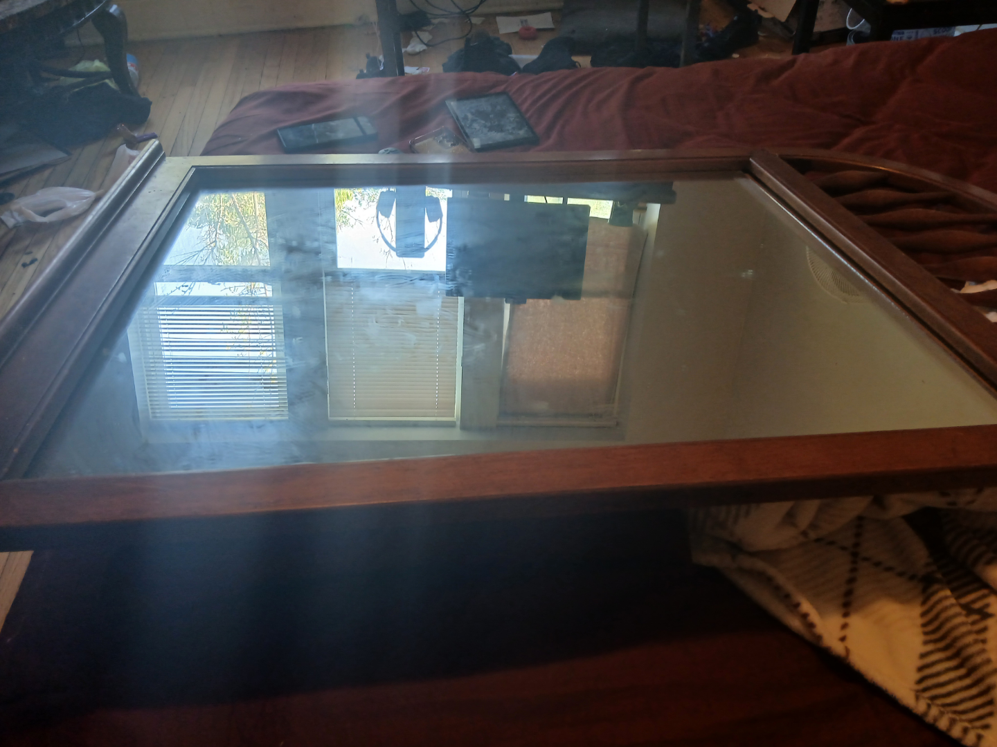 Vintage Wooden Framed Mirror - photo 4
