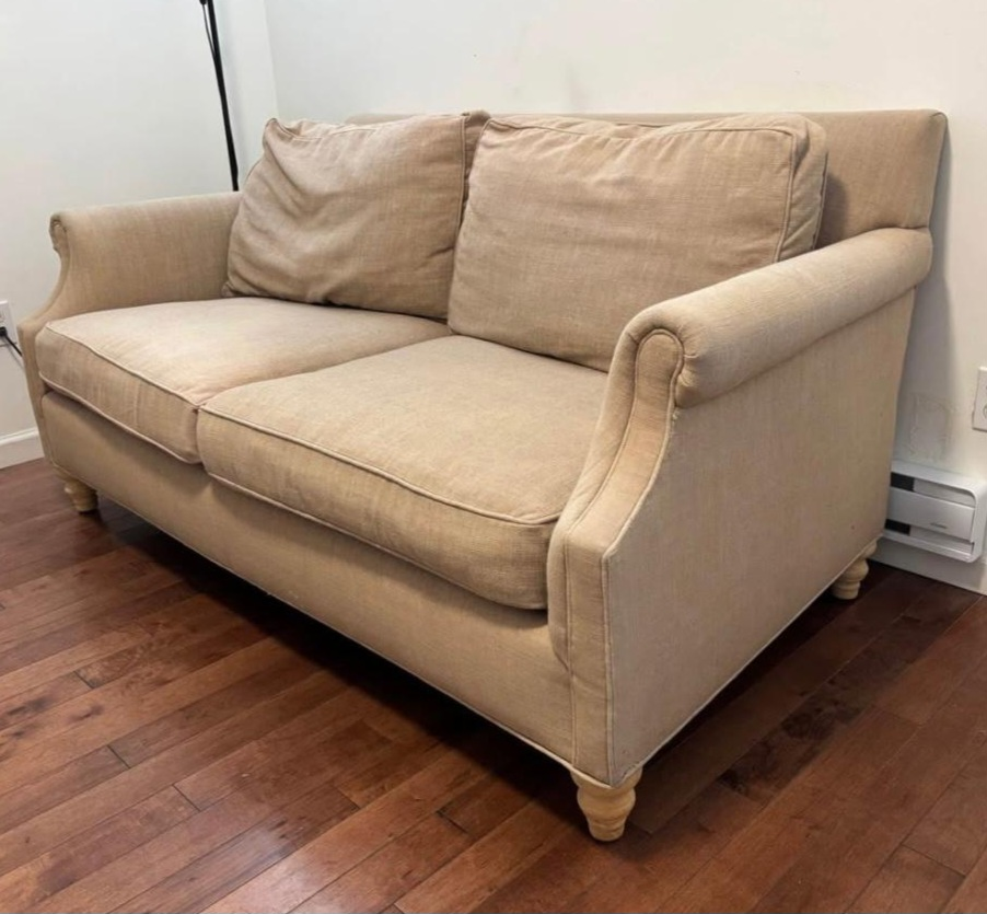 Beige Linen Loveseat - photo 3