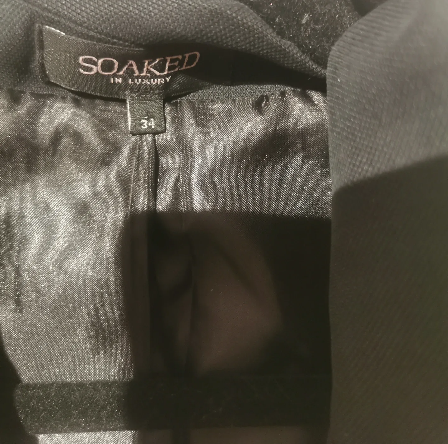 soaked in luxury s34 Black Sleeveless Blazer dress image indicator(5)