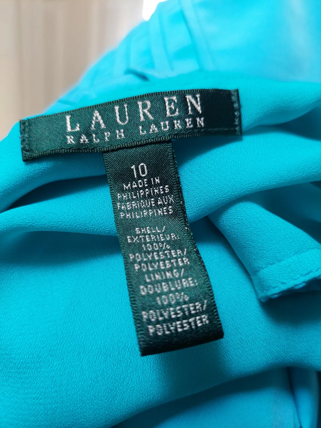 Ralph Lauren Women's Teal Pleated Sleeveless Dress image indicator(7)