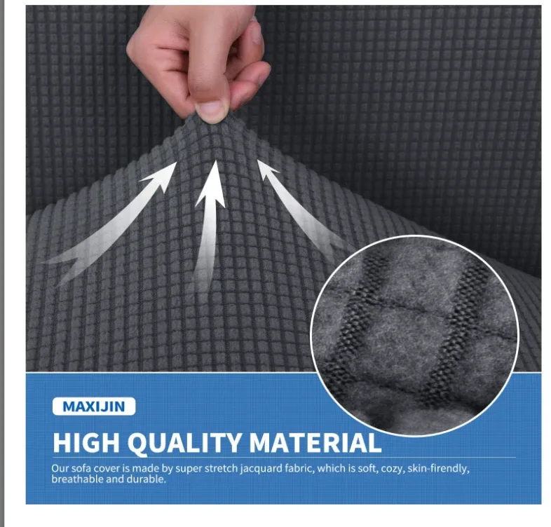 MAXIJIN Sofa Cover and armchair cover- Dark Grey image indicator(6)