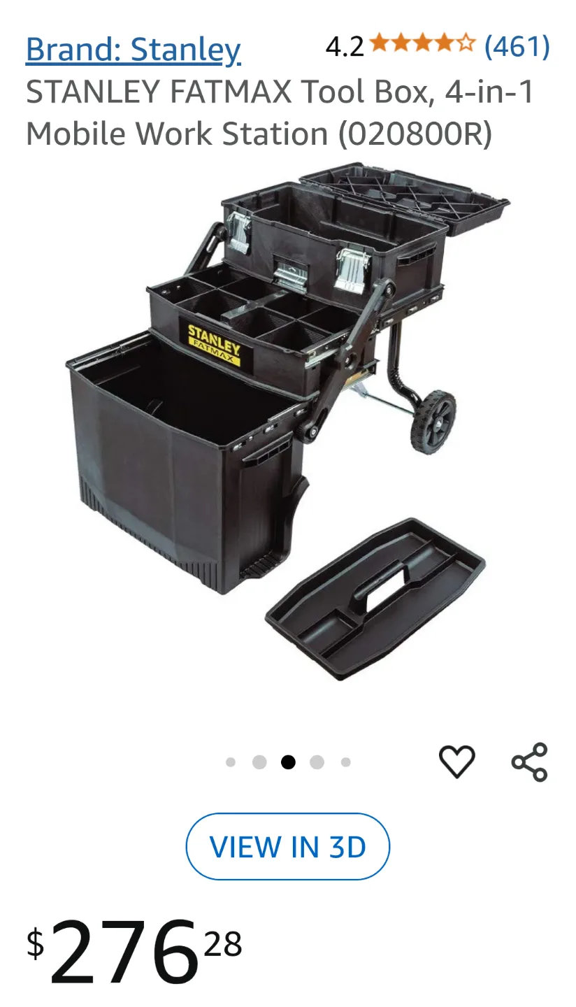 Stanley FatMax 4-in-1 Mobile Workstation Tool Box thumbnail