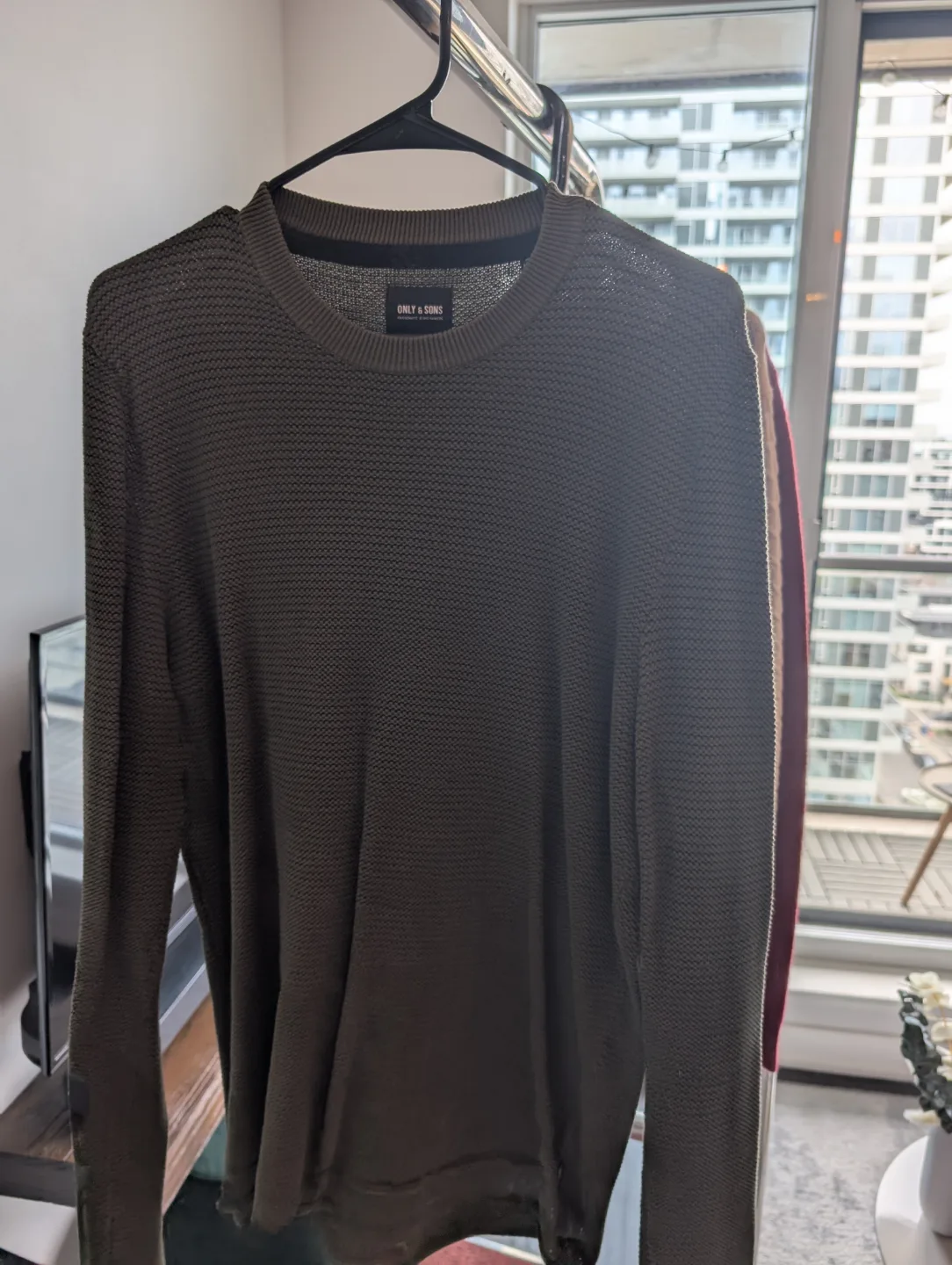 Only & Sons Olive Green Knit Sweater thumbnail