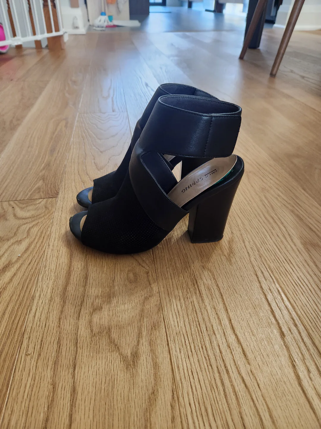 Call it Spring Black Peep-Toe Heels thumbnail