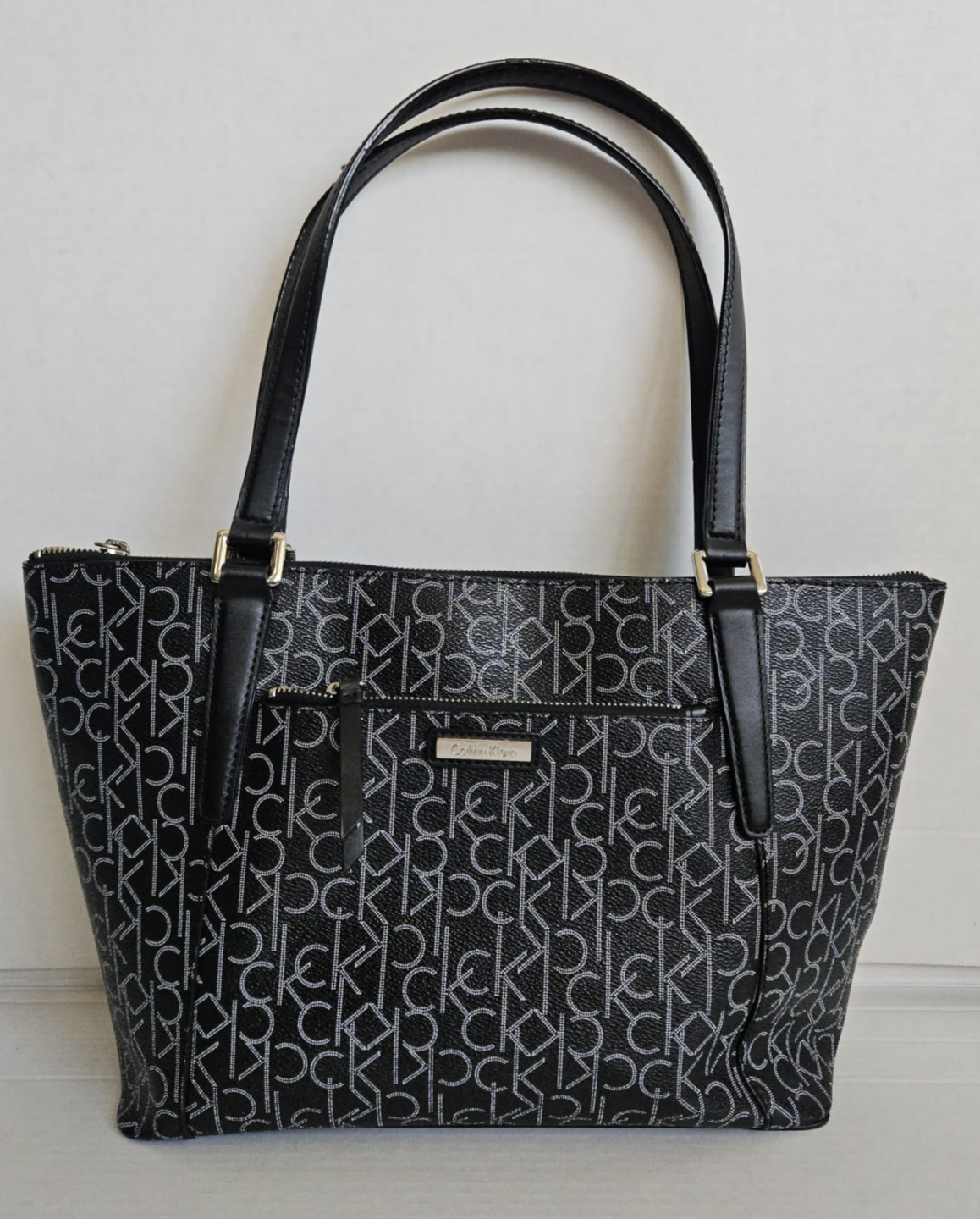 Calvin Klein Black Monogram Tote Bag