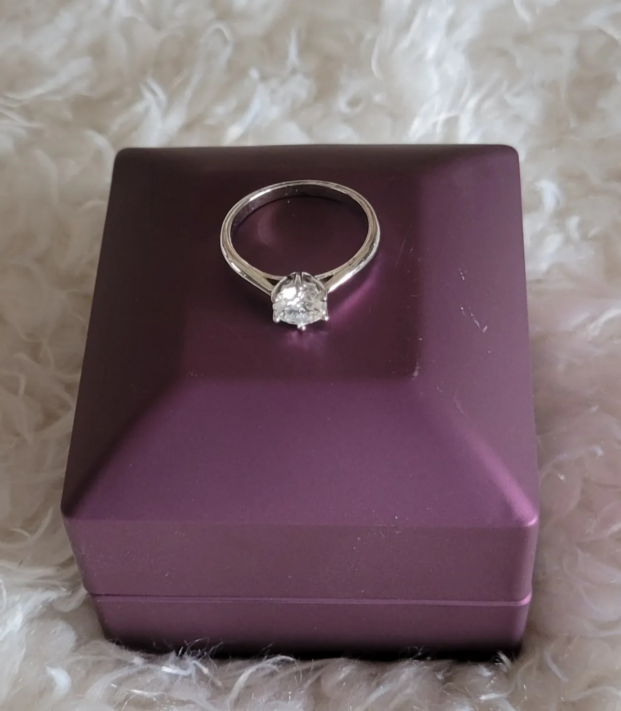 1 carat moissanite on 925 Sterling Silver Solitaire Ring image indicator(6)