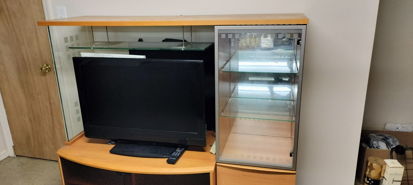 Entertainment Center with Glass Display Cabinet - photo 4