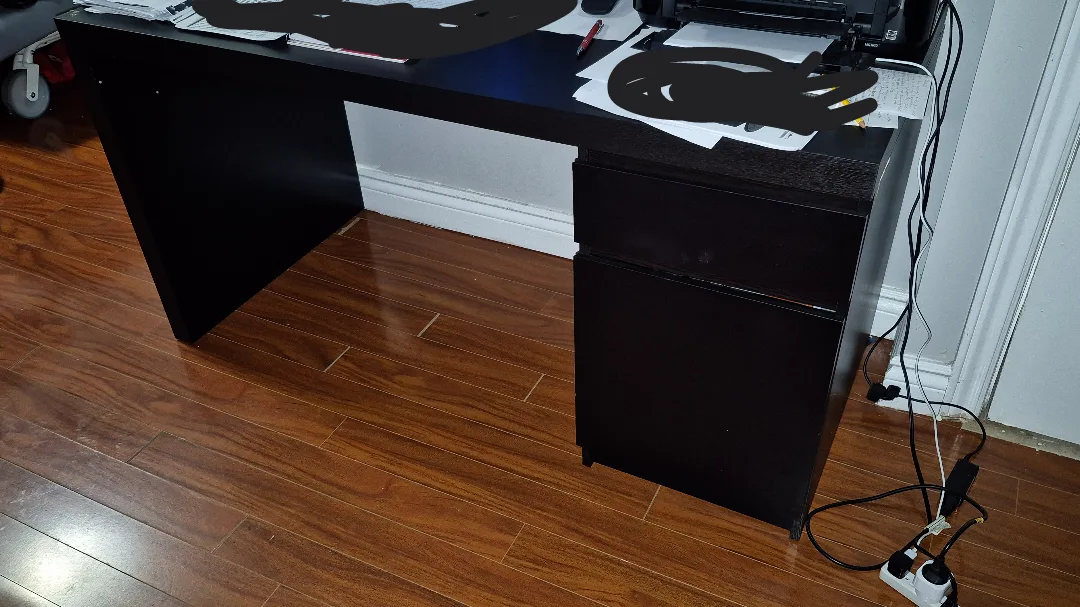 IKEA MICKE Desk - Black-Brown image indicator(3)