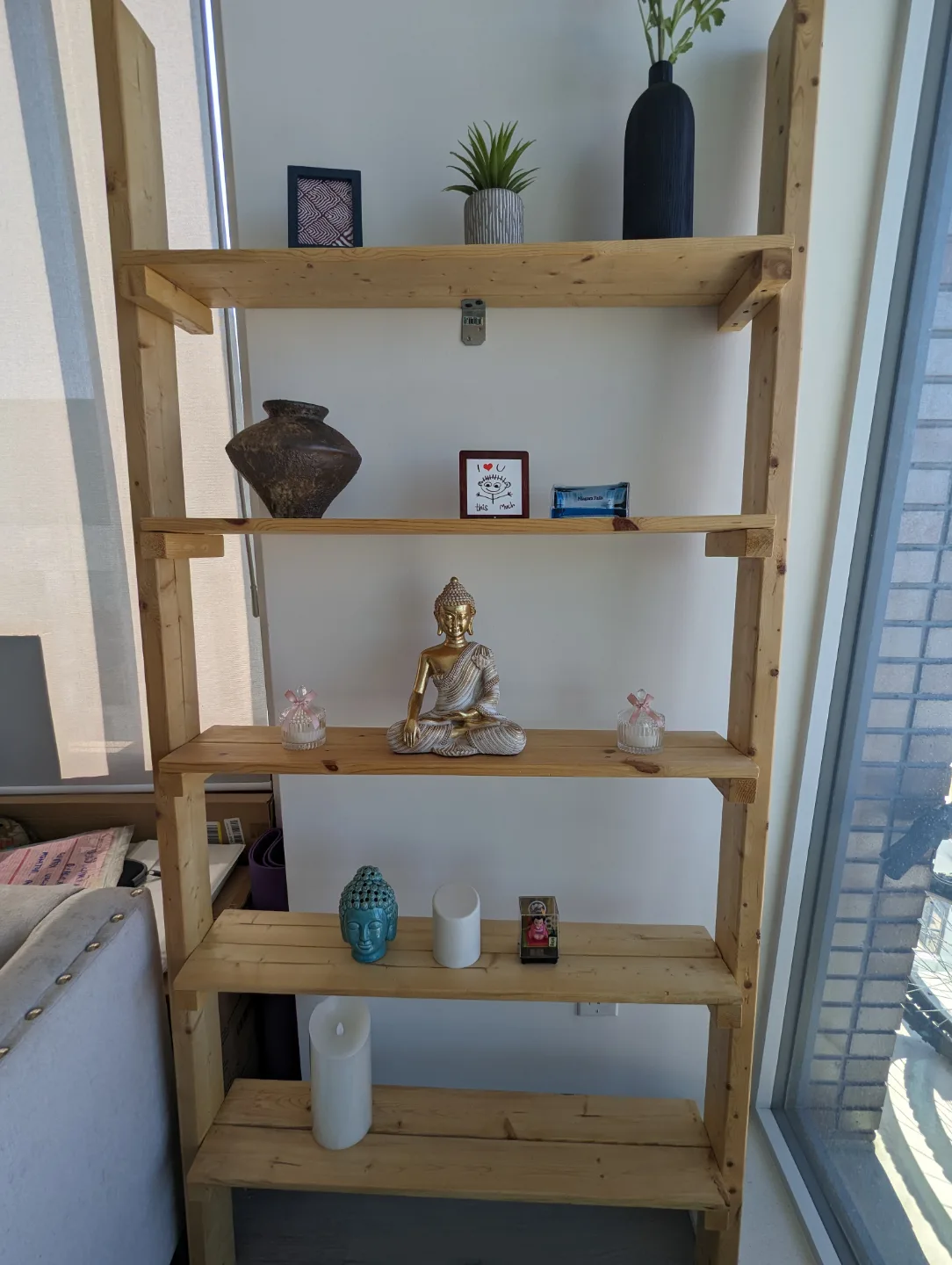 Rustic Wooden Ladder Shelf image indicator(2)