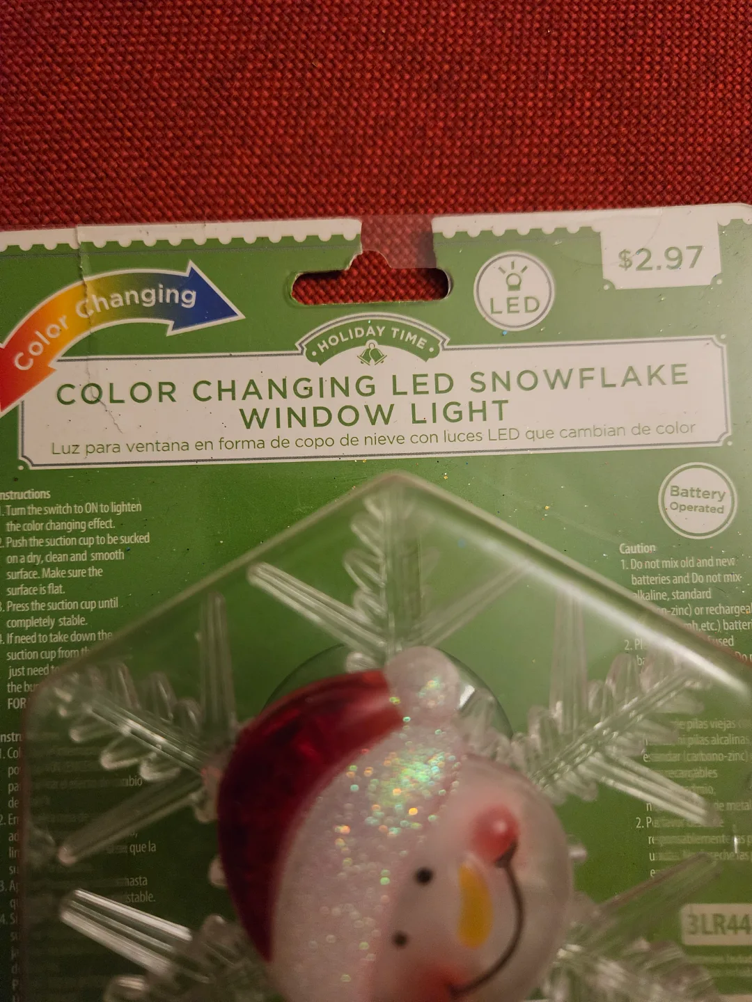 Color Changing LED Snowflake Window Light #freecycle image indicator(2)