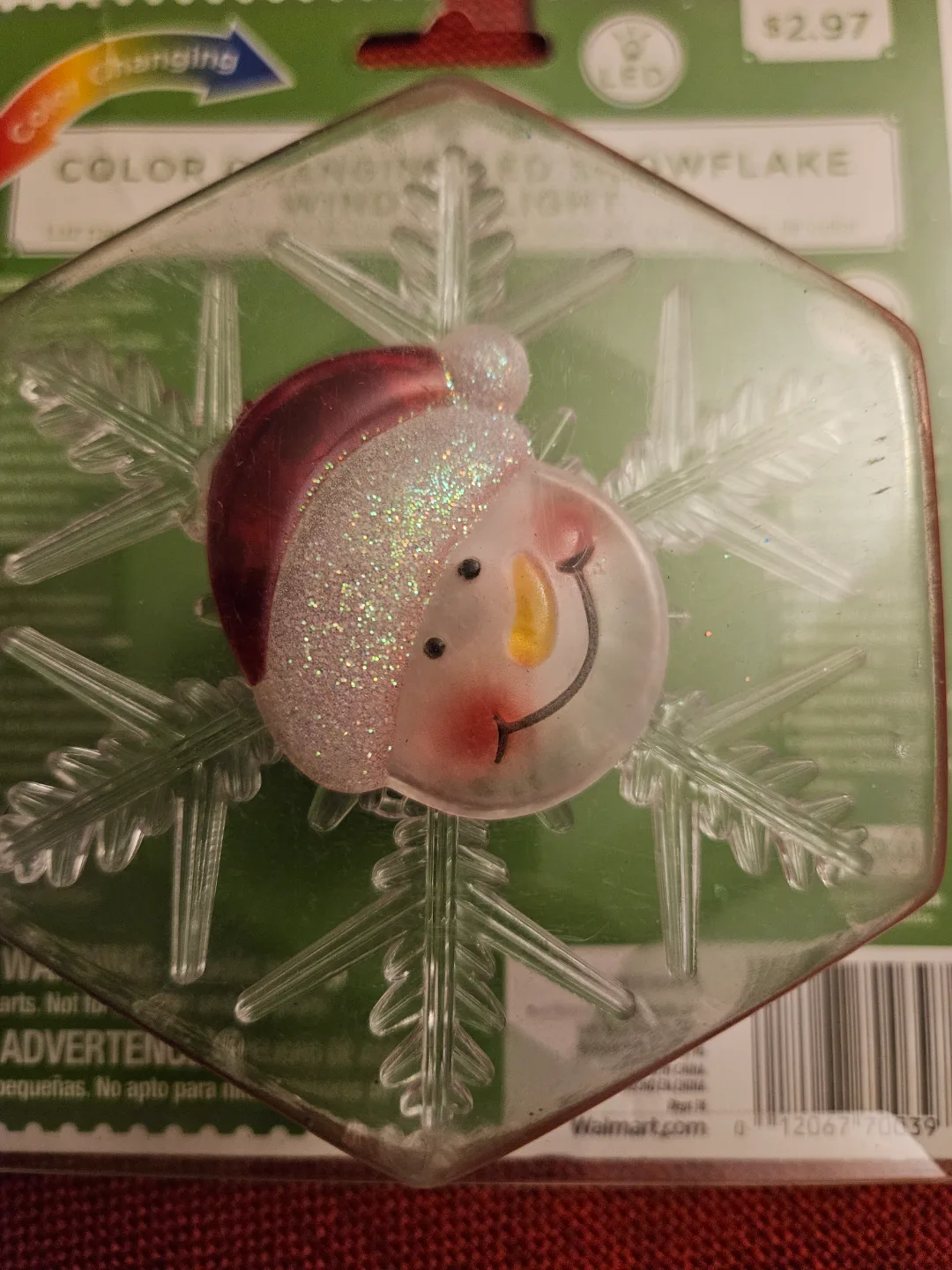 Color Changing LED Snowflake Window Light #freecycle image indicator(4)