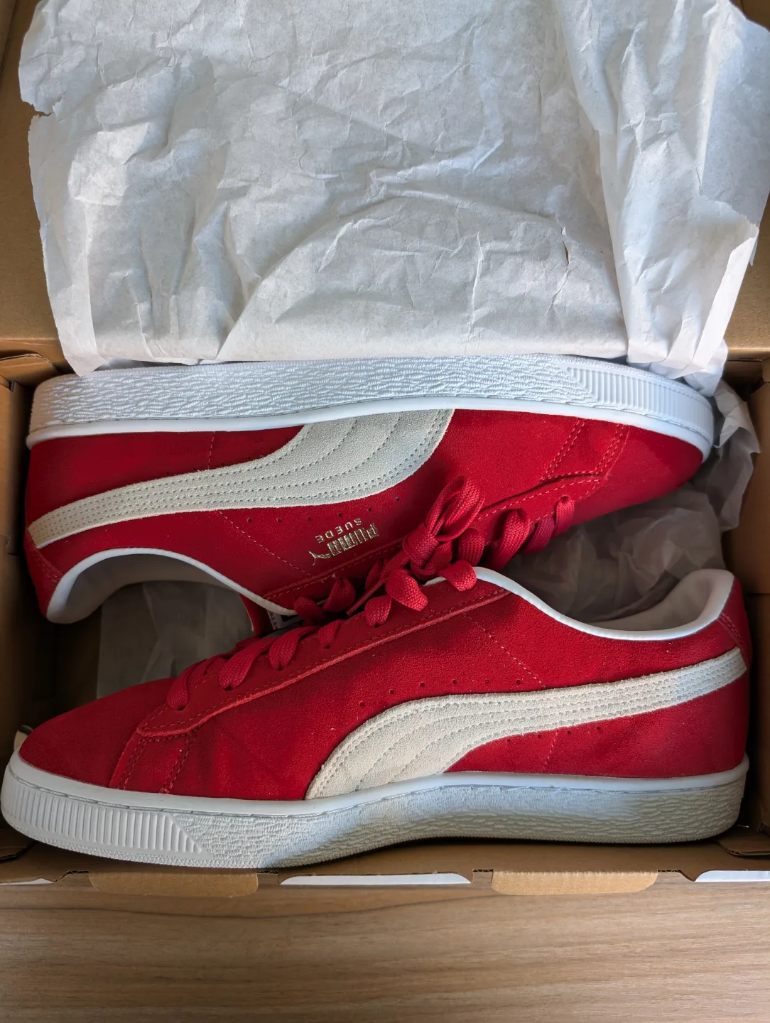 Puma Suede XXI Sneakers - Red/White - Men's US 10.5 thumbnail