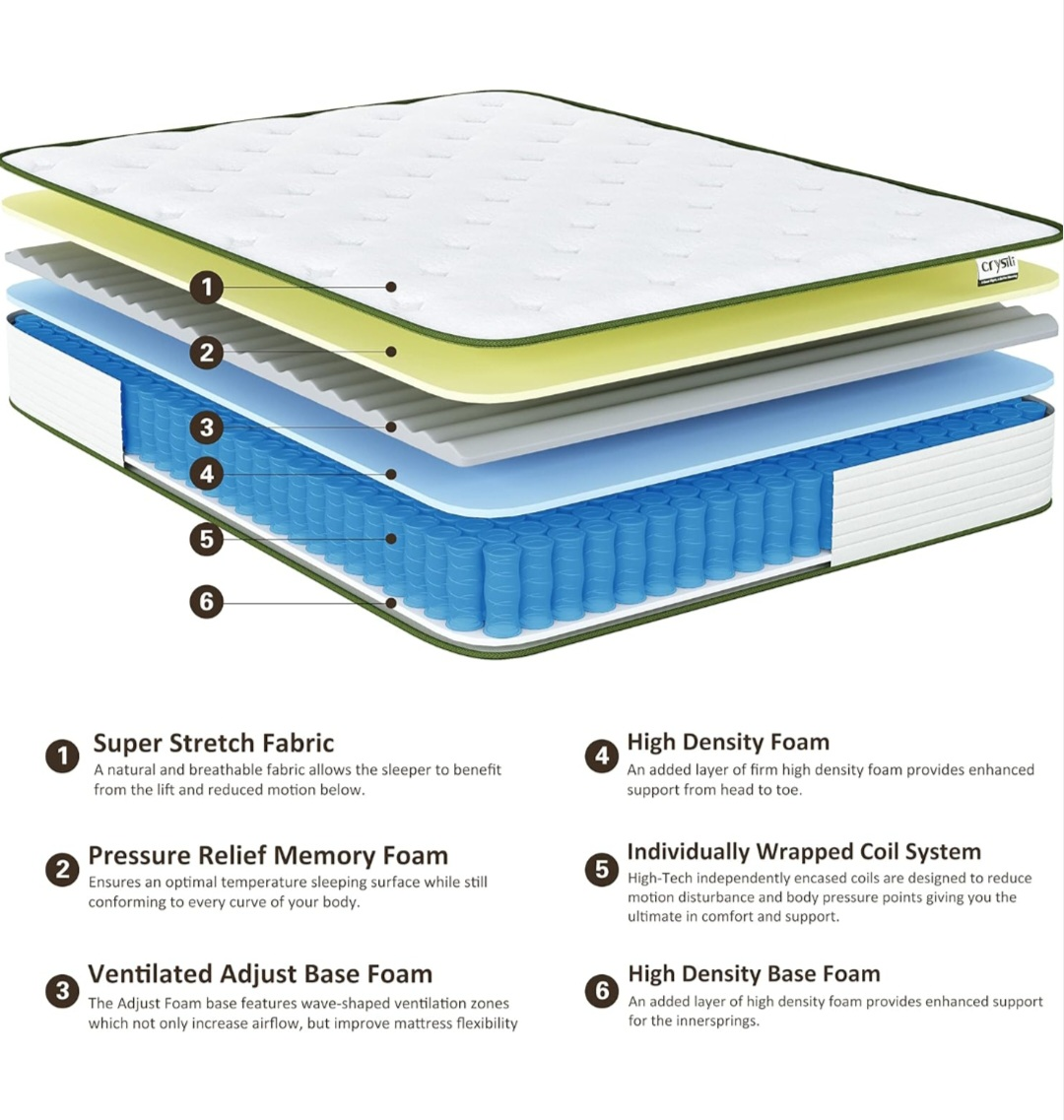 Queen Size Bed Frame with Mattress - photo 2