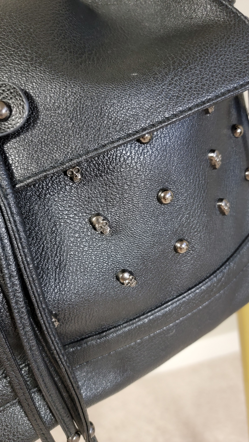 Black Studded Shoulder Bag - photo 4