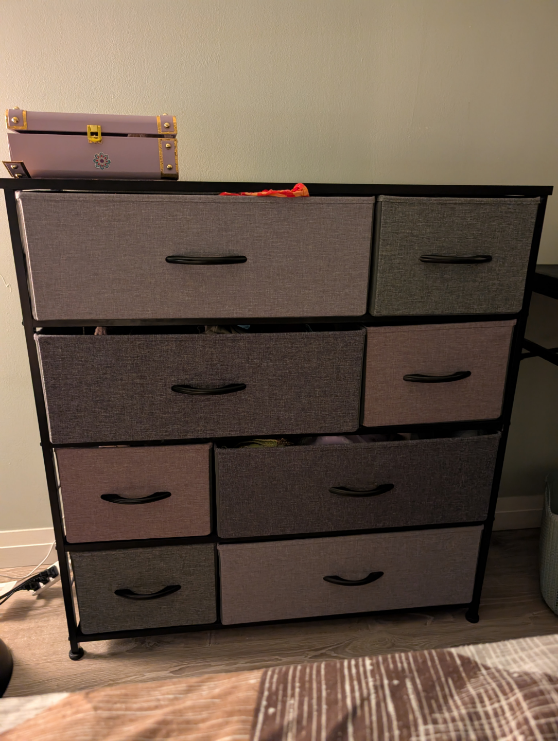 Eight-drawer fabric storage organizer