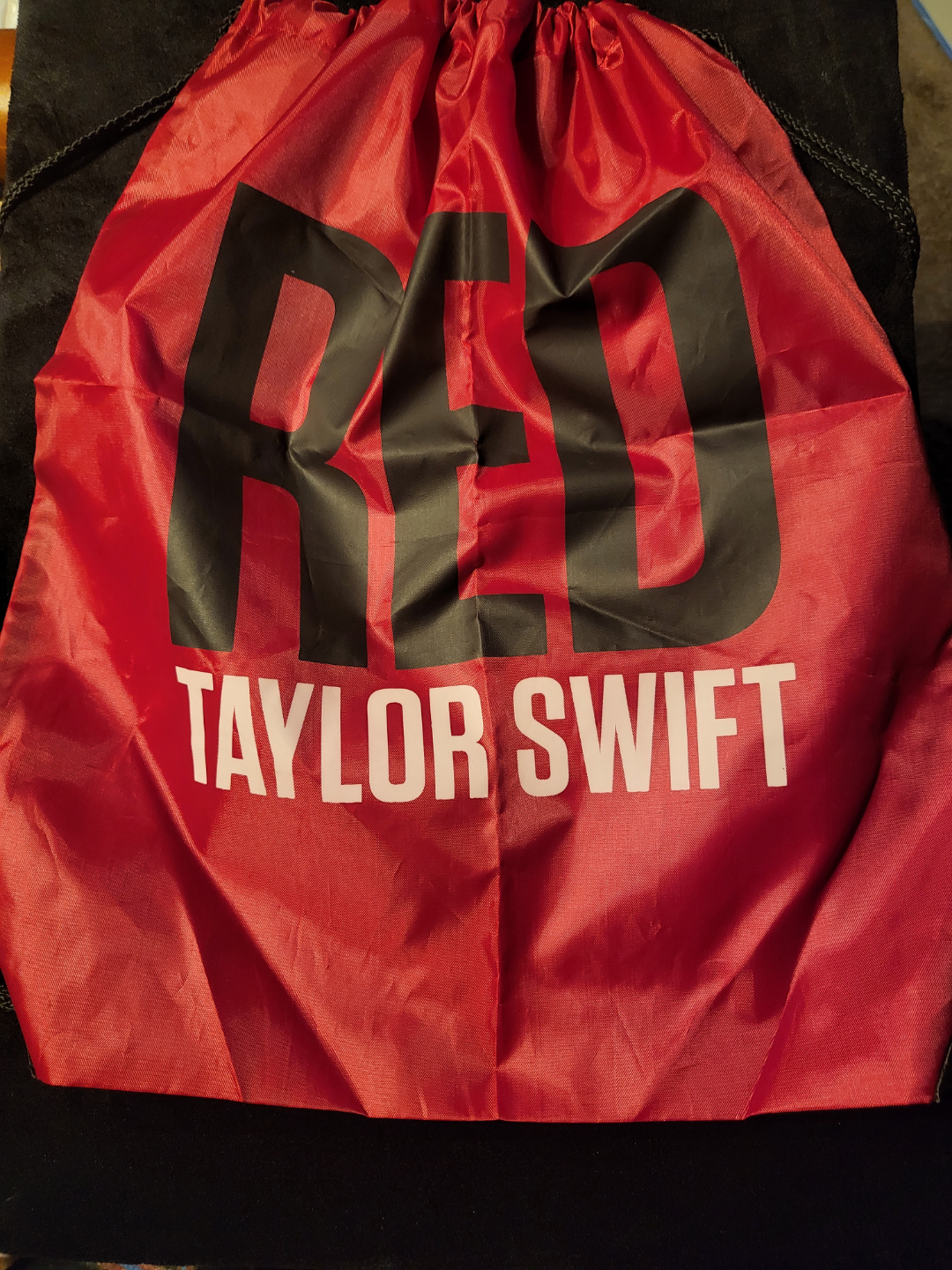Taylor Swift Red Album Drawstring Bag