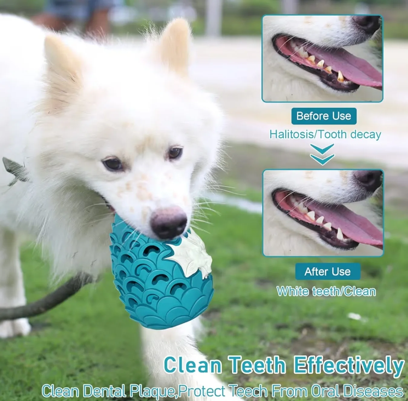 Indestructible Dragon Egg Dog Toy - Teal image indicator(2)
