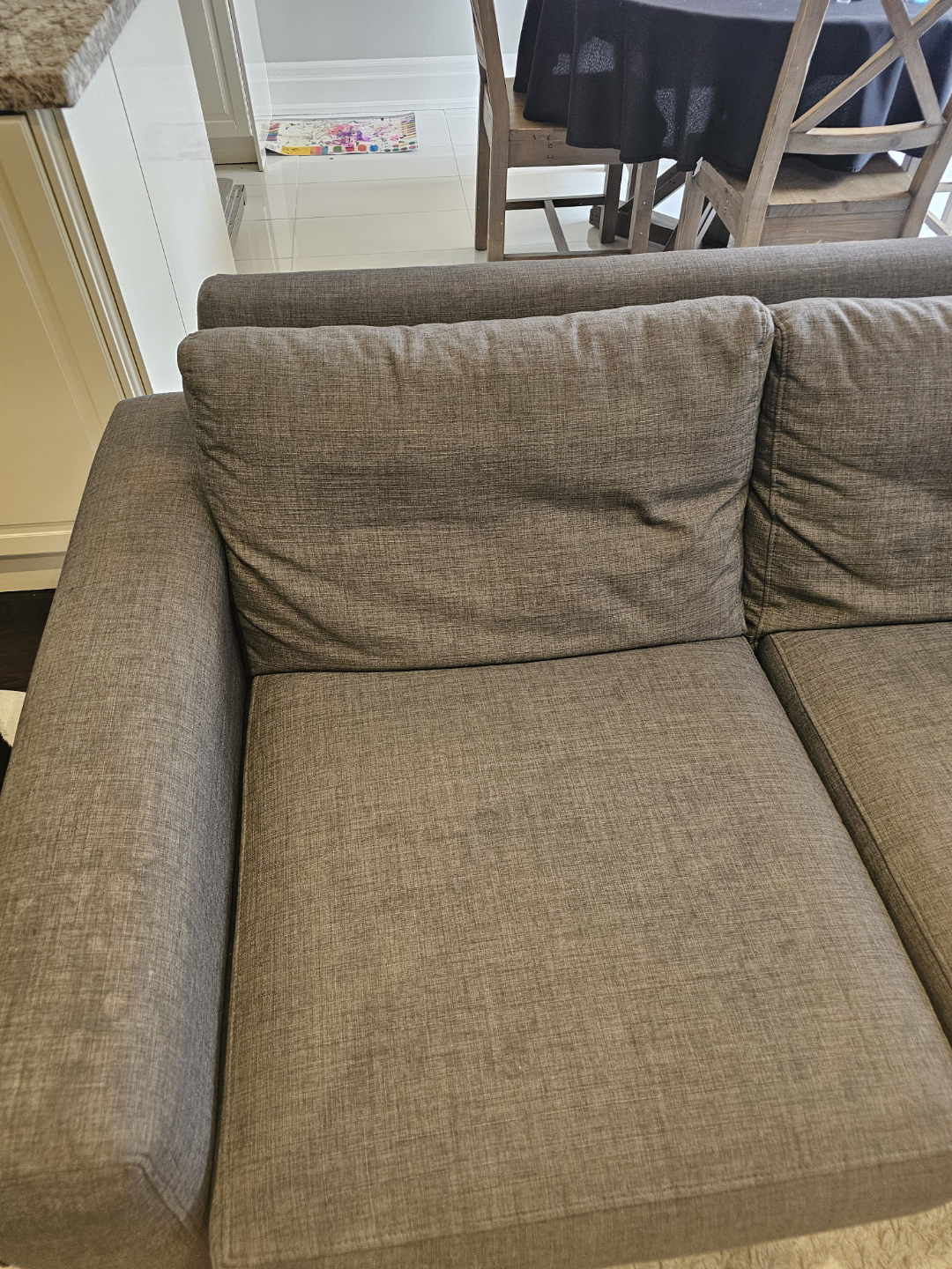 Urban Barn Custom L shape couch, grey. - photo 3