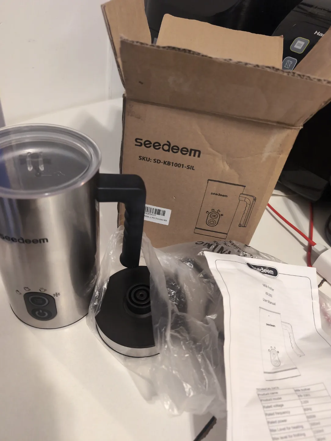 Seedeem Milk Frother - Model SDK B1001 image indicator(2)